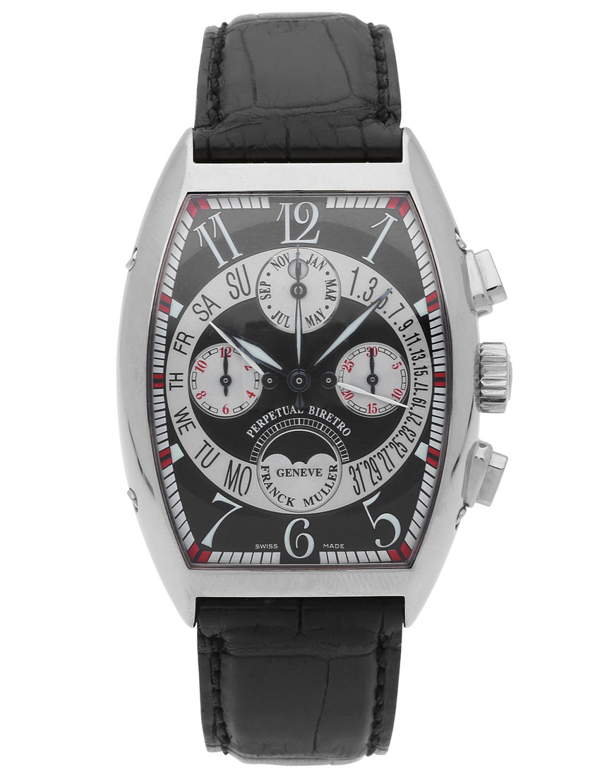 Franck Muller Biretrograde Perpetual Calendar 7850 CCQPB - 36 mm Leather back