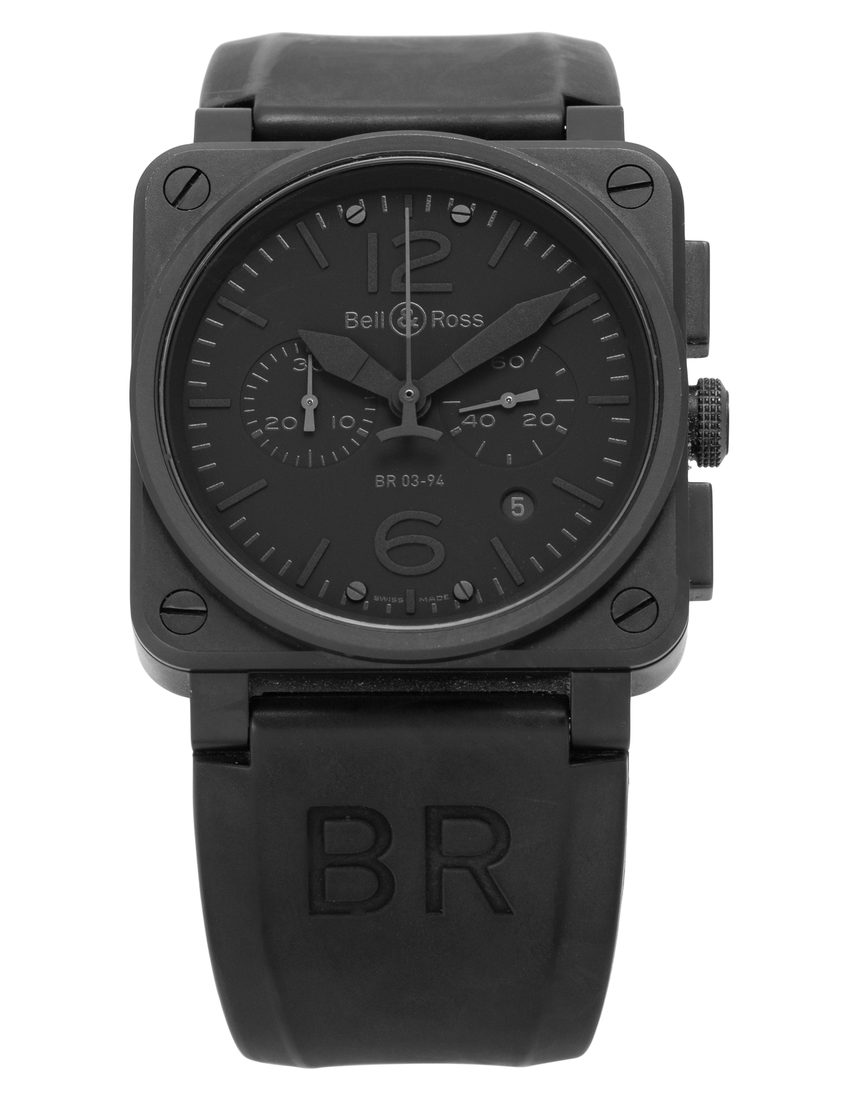 Bell and Ross BR03-94 Chronograph BR0394-PHANTOM - 42 mm Steel back