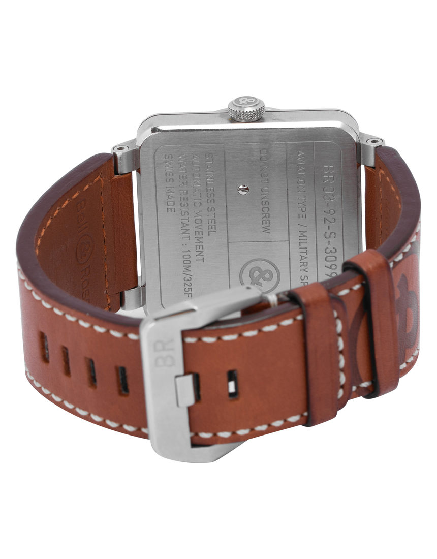 Bell and Ross BR03-92 BR0392-ST-G-HE/SCA/2 - 42 mm Leather