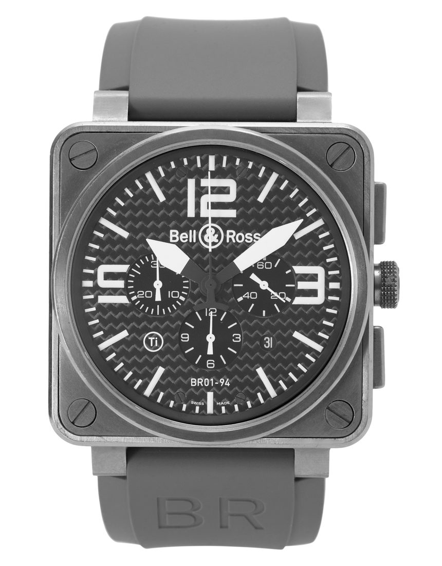 Bell and Ross BR01-94 Chronograph BR01-94-T - 45 mm Rubber back