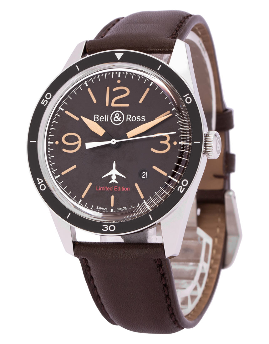 Bell and Ross BR 123 Falcon BR-123-92 Falcon - 41 mm Leather side