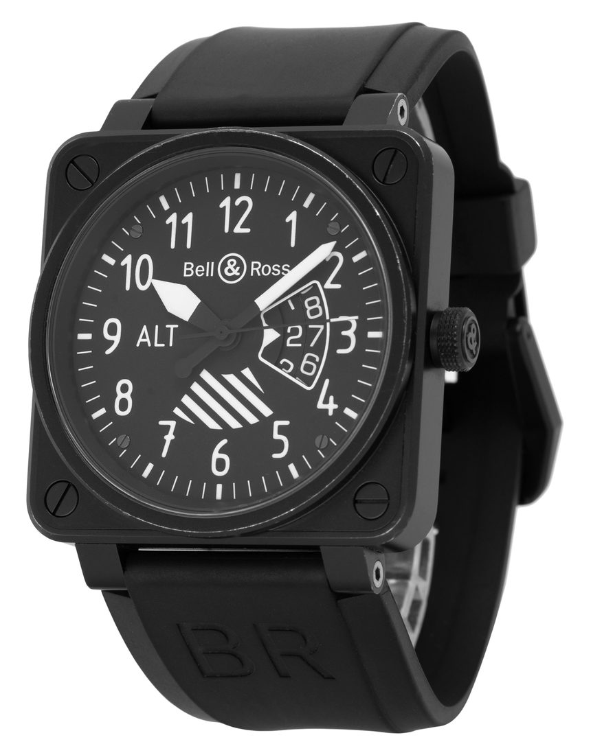 Bell and Ross BR 01 Altimeter BR01-96-SAlt - 46 mm Rubber side