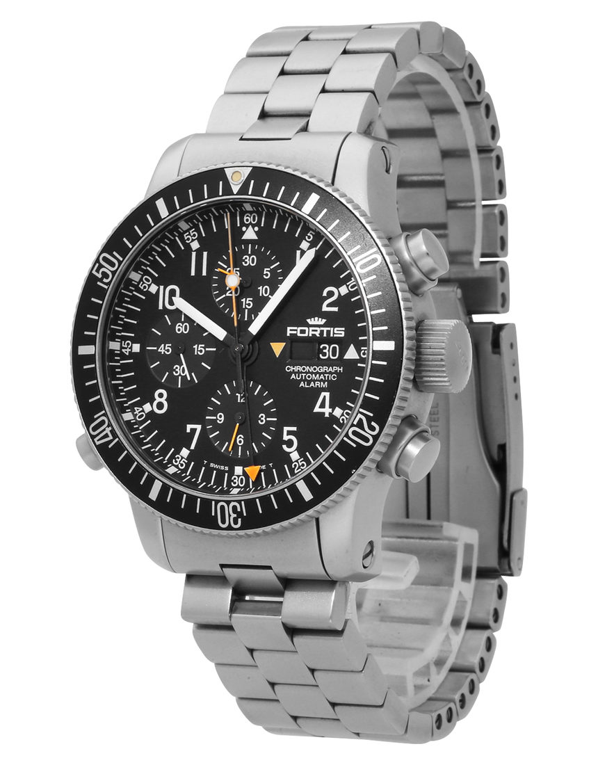 Fortis B-42 Chronograph Alarm 639.22.170 - 43 mm Steel side