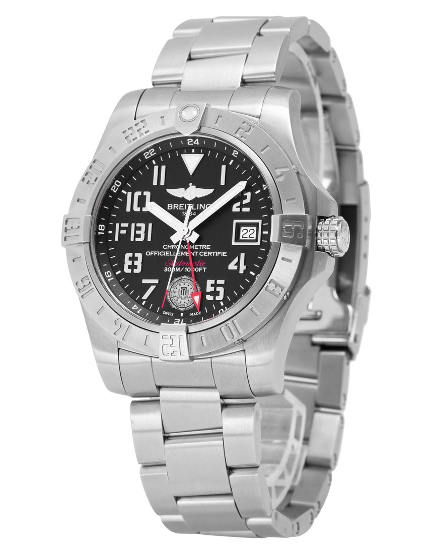 Breitling Avenger II GMT Limited Edition FBI A323901B.BG95.191A - 44 mm Steel side
