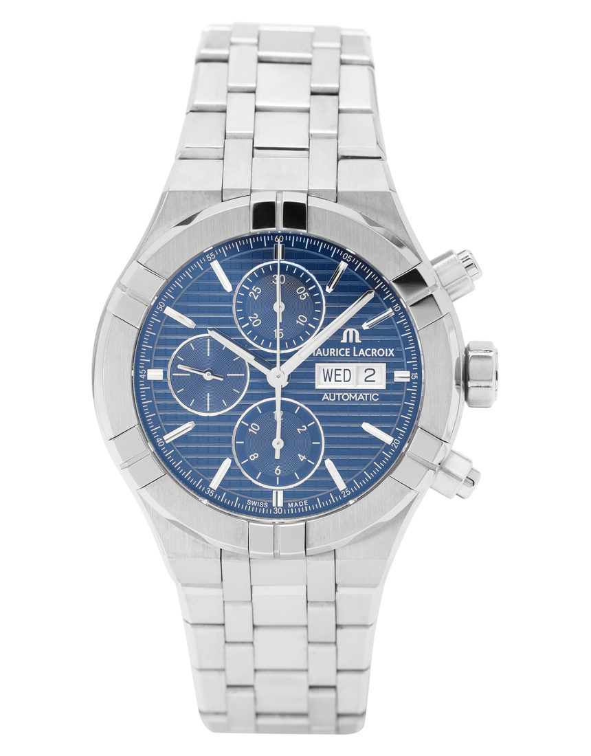 Maurice Lacroix Aikon Automatic Chronograph AI6038-SS002-430-1 - 44 mm Steel back
