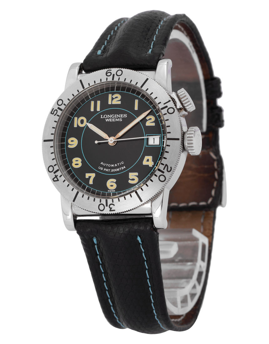 Longines  Weems Navigation  L2.608.4.53.2 - 37 mm Leather side
