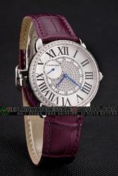 Cartier Diamonds  Bezel Watch KDT084 Gents Ronde Business Style Jewelry Timepiece