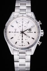 TAG Heuer Carrera Caliber 1887 Tachymetre Bezel Stick Scale Stainless Steel Watch CAR2111.BA0724