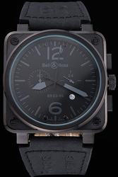 Bell and Ross BR 03-94 Chronographe Square Black Matte Japanese Quartz Wrist Watch in US States