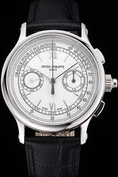 PP Chronograph Stainless Steel Case White Dial Pulsations Scale Rep Medical Watch 5170J