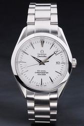 Fake Omega Seamaster Co-axial Chronometer Stainless Steel Case/Bracelet White Dial Stick Marker Dauphine Hand Quartz Watch 2573.70.00