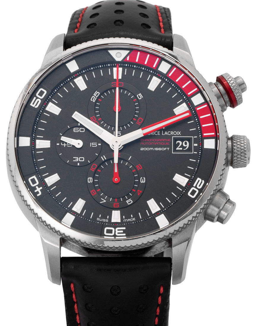 Maurice Lacroix Pontos S Chronograph PT6009-SS001-330-1 - 47 mm Leather