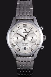 Omega De Ville Co-Axial Chronometer Silver Concentric Dial Roman Marker Silver Hand Recessed Sub-dials Stainless Steel Case/Bracelet Auto Watch 431.10.42.51.02.001