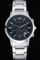 Emporio Armani AR6131AR6131_NLP1_NLC Quartz Chronograph Dark Blue Dial Stainless Steel Bracelet Watch
