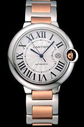 Cartier 2-Tone Bracelet Ballon Bleu W6920095  Date Swiss Movement Dress Watch SKDT286