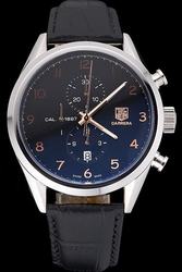 Rep Tag Heuer Carrera Black Dial Rose Gold Arabic Scale&Pointer Watch CAR2013.FC6313