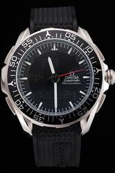 Omega Speedmaster Skywalker X-33 Bi-directional Rotating Bezel Analog Digital Dial Pencil Hand With Red Second Pointer Rubber Strap Watch