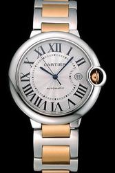 Swiss Made Cartier White Gold 42MM Ballon Bleu W69009Z3 Replica SKDT287 Two Tone Bangle