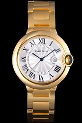 Couples Cartier WGBB0008 Ballon Bleu 18k Gold  Business S/Steel Watch KDT327 Medium Size