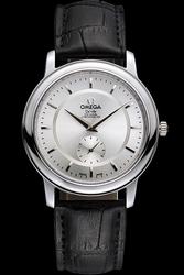 Omega De Ville Co-axial Escapement Silver Concentric Dial Stick Scale Dauphine Pointer Second Display Sub-dial Quartz Watch