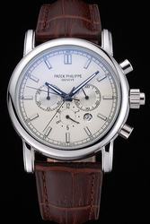 PP Grand Complications Chronograph Three Sub-dials Luminous Scale Two Second Hands Watch