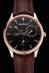 2017 Jaeger-LeCoultre Master Control Reserve de Marche Rose Gold Case/Marker/Hands Black Dial Automatic Date Watch Q1482470