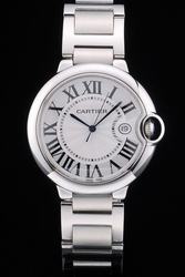 Swiss Cartier Ballon Bleu W6920046 Gents Medium Size Silver S/Steel Date Watch SKDT292 For Interview