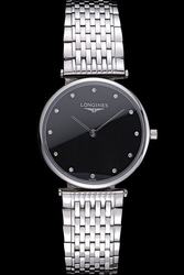 Men's Longines La Grande Classique Black Dial Diamond Markers Quartz Watch L4.709.4.58.6