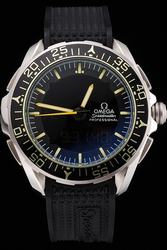 Omega Speedmaster Skywalker X-33 Bi-directional Rotating Bezel Black Digital Dial Yellow Hour Scale Luminous Yellow Hand Rubber Strap Watch
