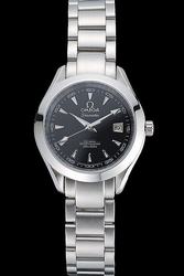 Lady Omega Seamaster Co-Axial Aqua Terra 31mm Black Striated Dial Arrow/Arabic Marker Luminous Pointer H-shaped Bracelet Watch 231.10.34.20.01.001