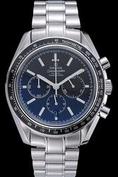 Replica Omega Speedmaster Tachymetre Bezel Black Dial Three Sub-dials Luminous Stick Scale/Pencil Pointer Steel Bracelet Men Watch 326.30.40.50.01.001