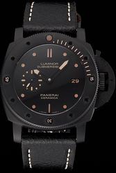 Swiss Panerai Luminor Submersible All Black Luminous Index ETA Movement Watch Replica